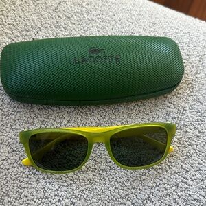 Lacoste Yellow and Green KIDS Sunglasses with Case